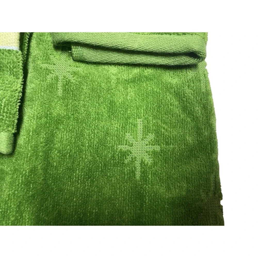 Vintage MARTHA STEWART Christmas Tree Embroidered 3 pc Snowflake Bath Towel Set